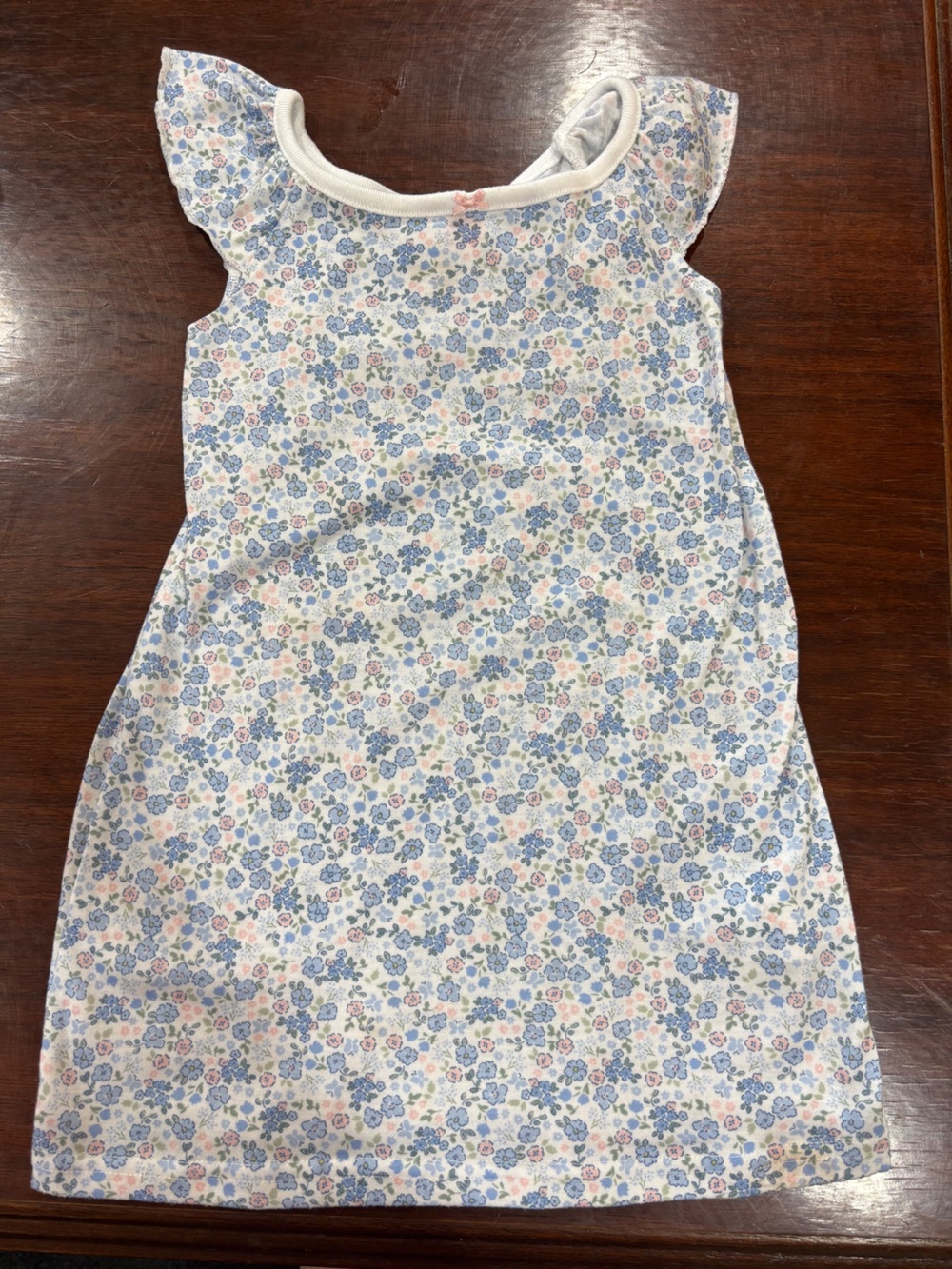 Carter's Blue and Pink Floral Cotton Nightgowns